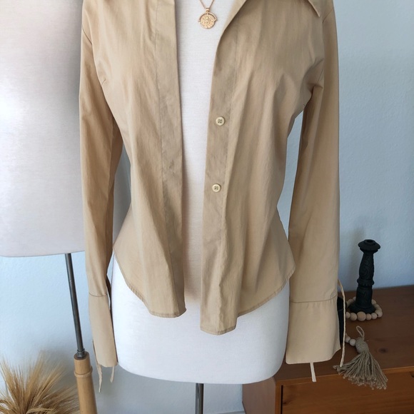 REVOLT SOCIETY | tan vintage vivienne tyler button down - Picture 4 of 8